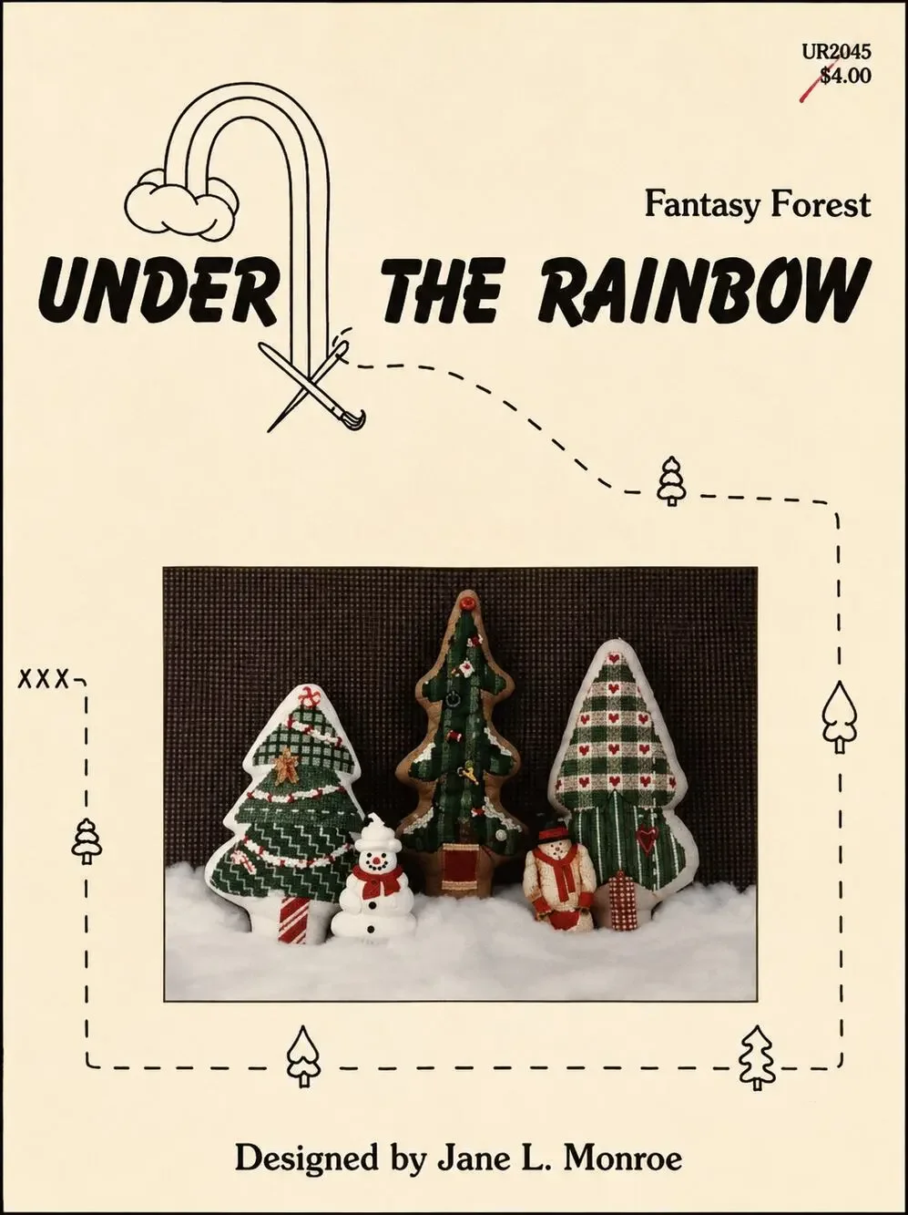 Under the Rainbow Fantasy Forest Cross Stitch Patterns Christmas Trees HTF